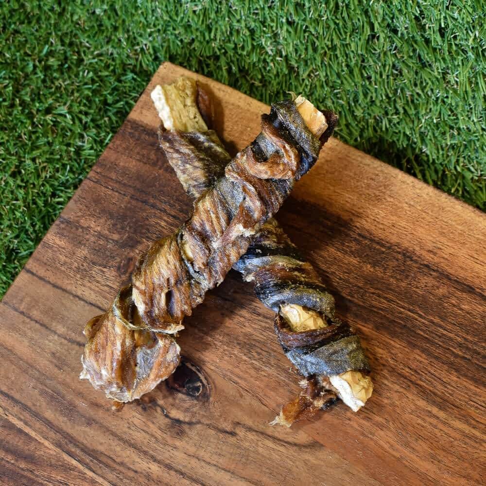 Fish Twisters, a mackerel and shark cartilage chew rich in Omega-3 for joint support | Bonza Dog Treats