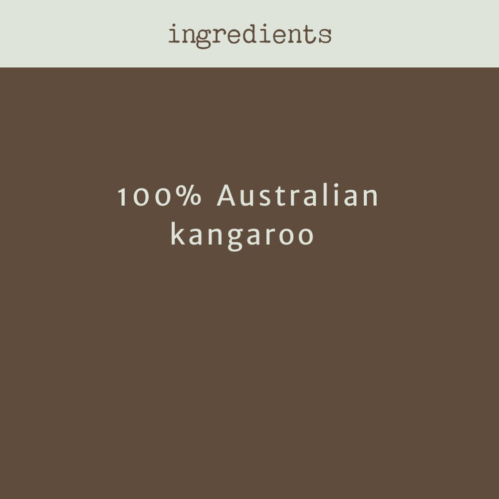 ingredients kangaroo leg cubes Bonza Dog Treats