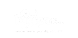 BONZA DOG TREATS LOGO IN WHITE WITH TAGLINE
