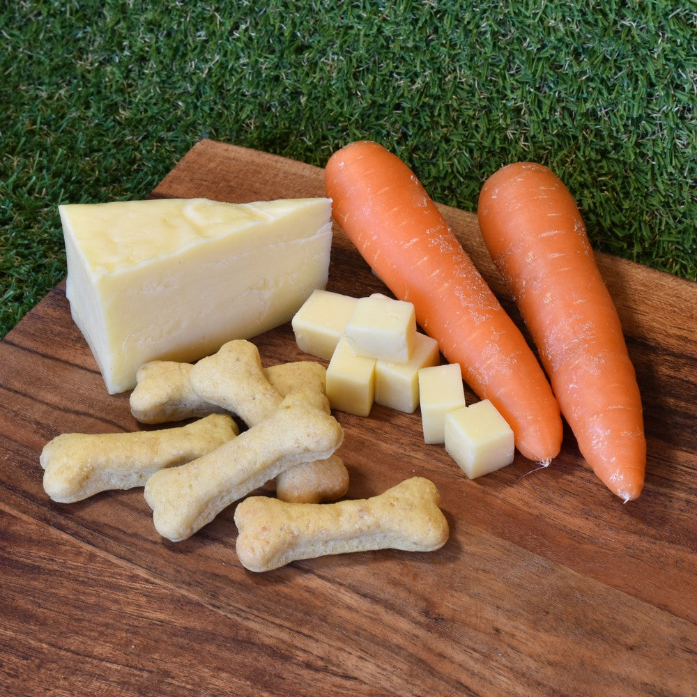cheese & carrot hand made gourmet australian dog treat biscuits