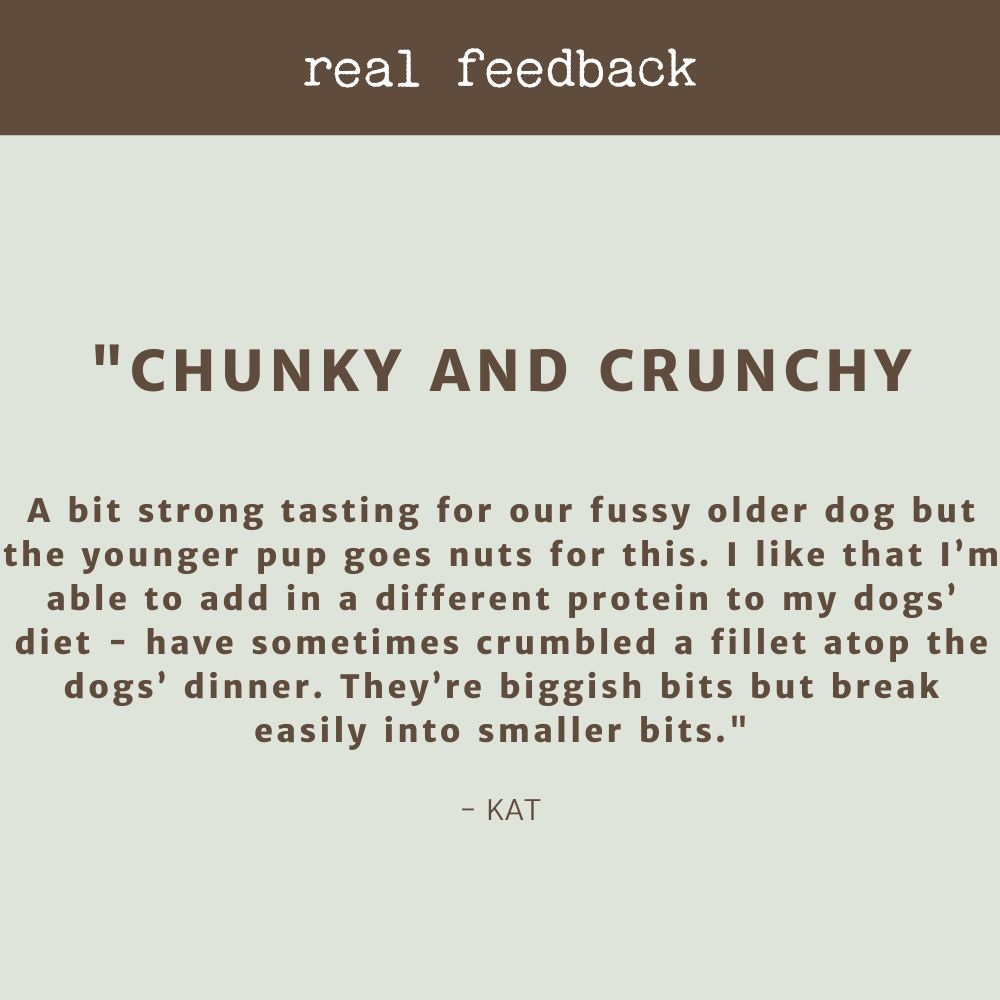 product review testimonial venison jerky bonza dog treats