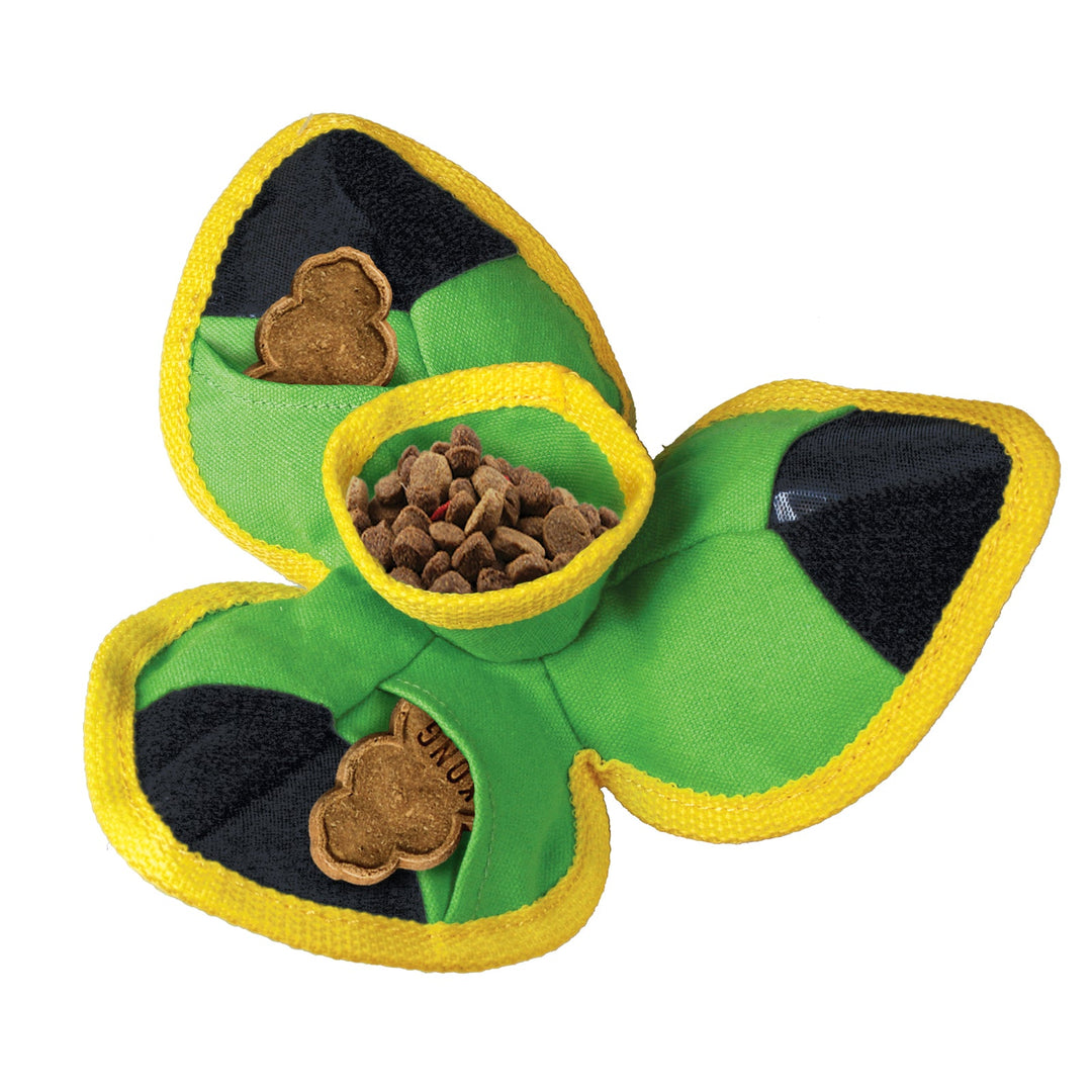 kong ballistic hide n treat dog puzzle toy