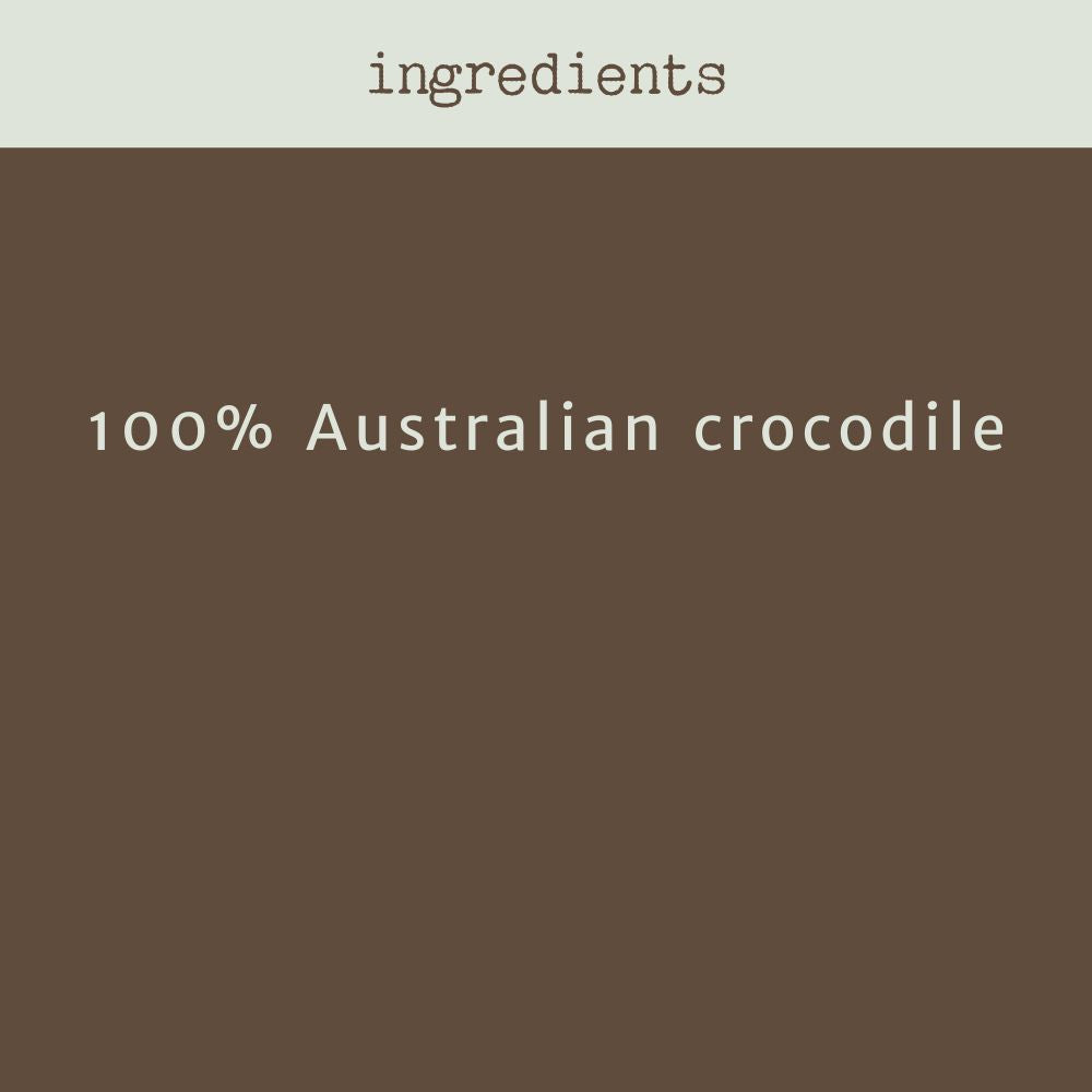 crocodile jerky ingredients bonza dog treats