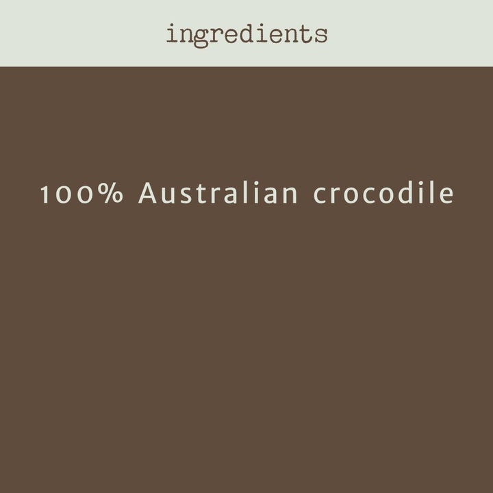 crocodile jerky ingredients bonza dog treats