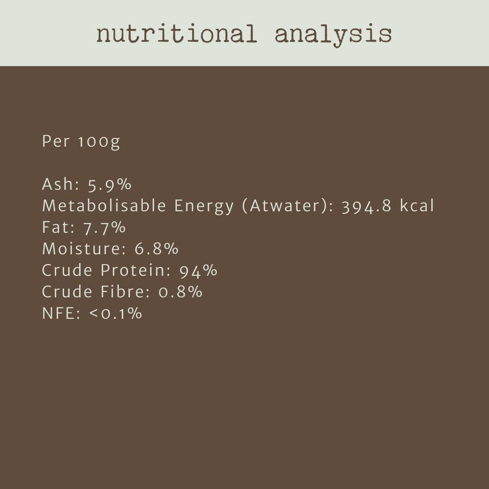 nutritional analysis kangaroo tail bonza dog treats