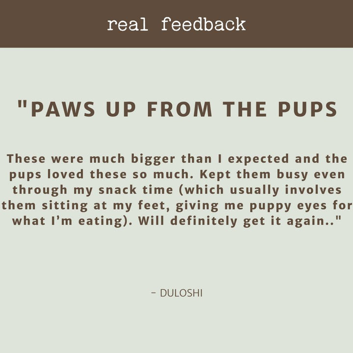 product review testimonial beef ears Bonza Dog Treats