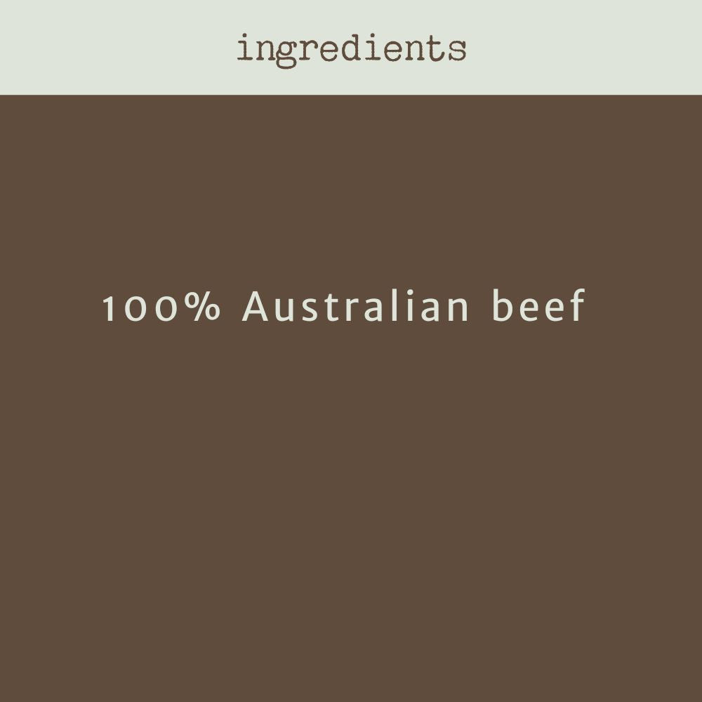 ingredients of beef jerky topside Bonza Dog Treats