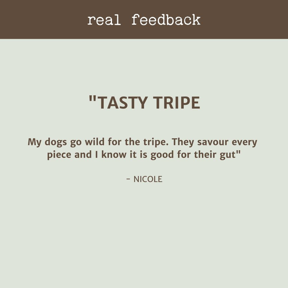 Customer Review Beef Tripe Bonza Dog Treats