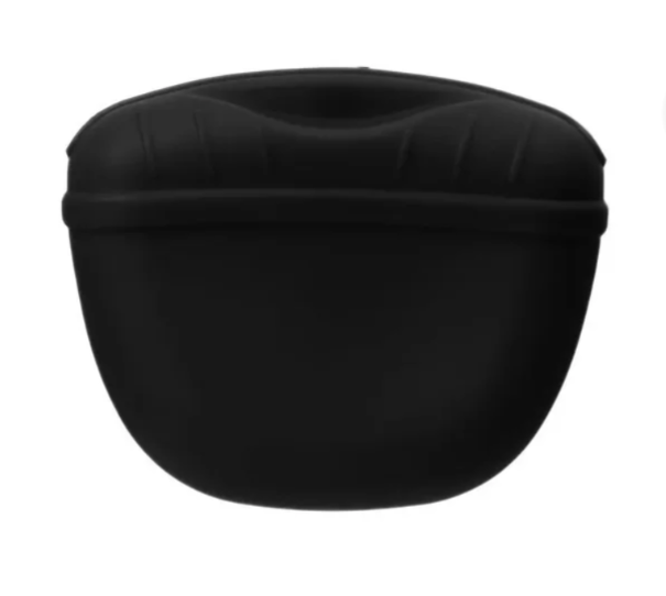 Black Silicone Dog Treat Pouch with Magnetic Closure and Belt Clip | Bonza Dog Treats