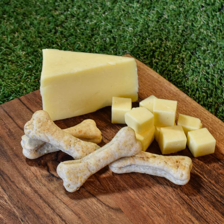 Hand baked bone shaped cheese dog bisocuits | Bonza Dog Treats