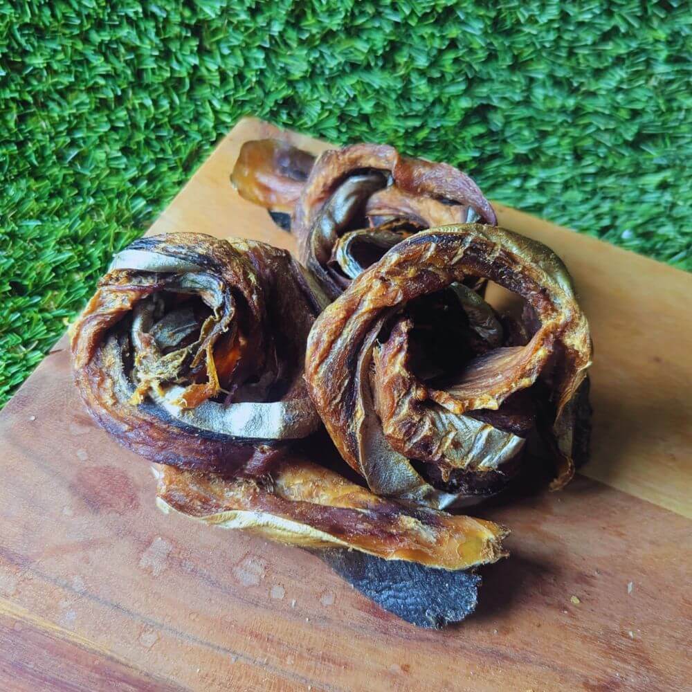 Mackerel scroll dog treats dental health joint health | Bonza Dog Treats
