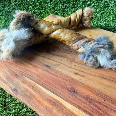 Rabbit Skin Twist (Fur On)