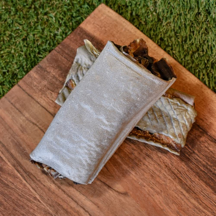 Rolled Australian Shark Skin, a long-lasting, low-fat Omega-3 dental chew for large dogs | Bonza Dog Treats