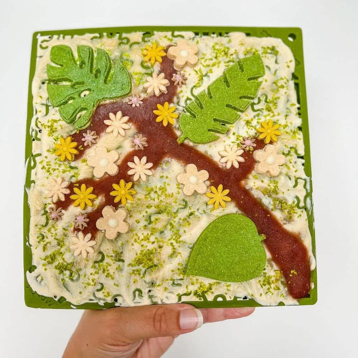 Filled Green Sodapup Jigsaw Lick Mat - Complex Pattern Enrichment Mat for Experienced Dogs | Bonza Dog Treats