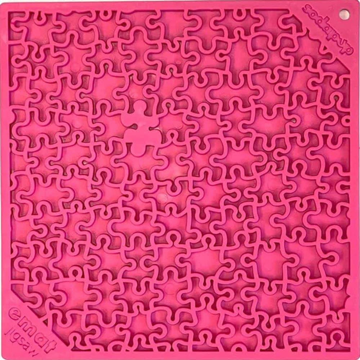Pink Sodapup Jigsaw Lick Mat - Complex Pattern Enrichment Mat for Experienced Dogs | Bonza Dog Treats