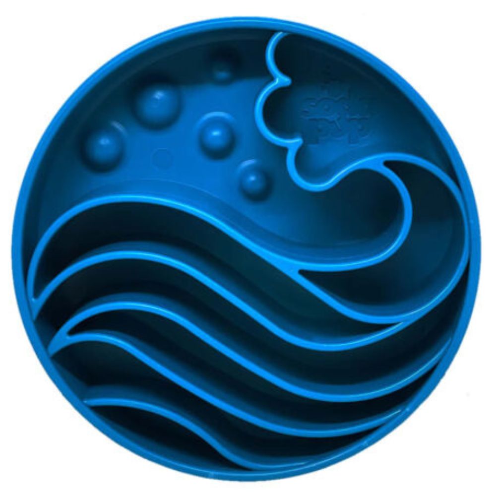 Sodapup Wave eBowl - Deep Slow Feeder Enrichment Bowl (1kg Capacity) | Bonza Dog Treats