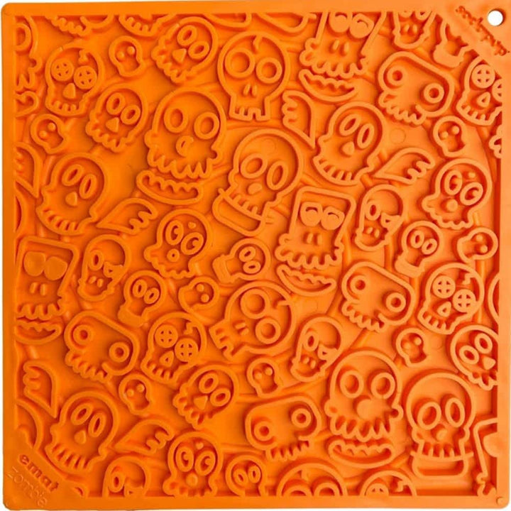 Orange Sodapup Zombies Lick Mat - Most Difficult, Complex Enrichment Mat | Bonza Dog Treats