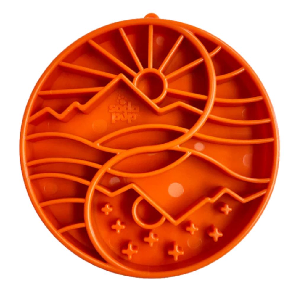 Orange Sodapup Yin Yang eBowl - Premium Dual-Function Slow Feeder | Bonza Dog Treats