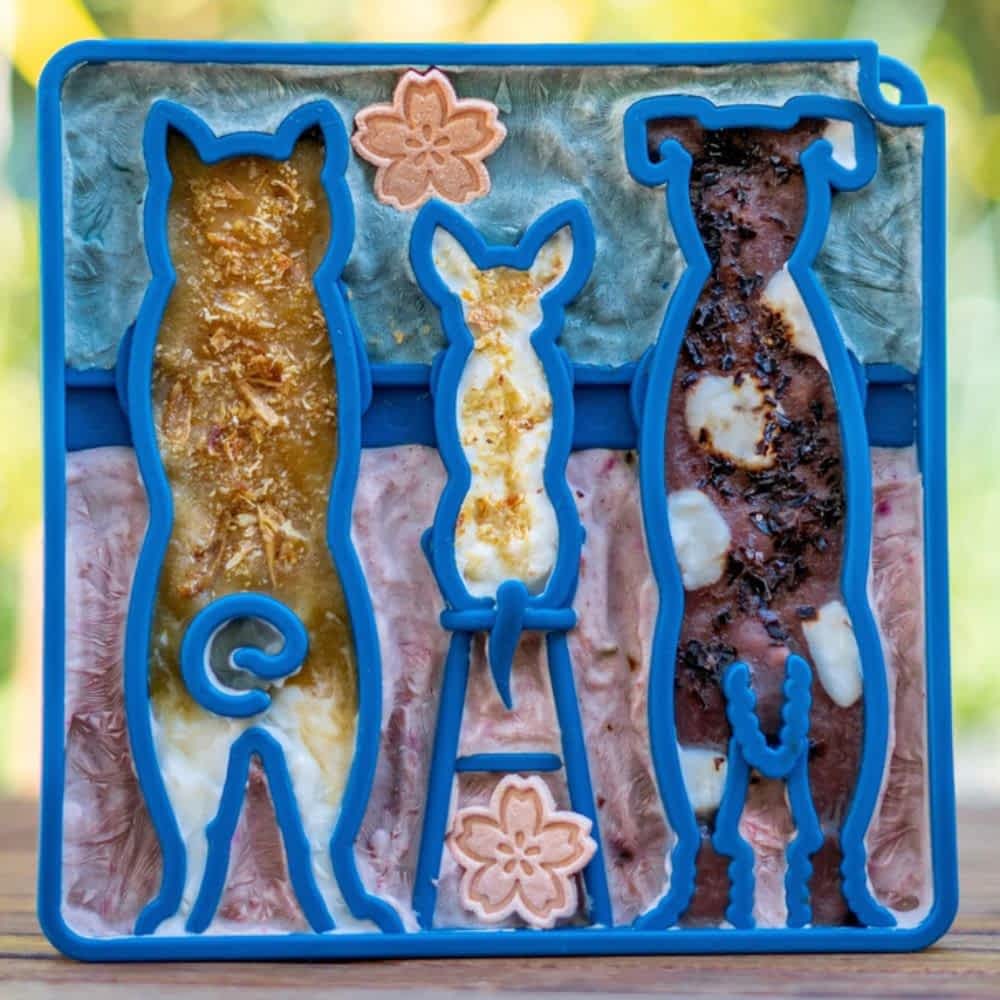 Filled Sodapup Waiting eTray - Universal Slow Feeder for Puppies & Brachycephalic Dogs | Bonza Dog Treats