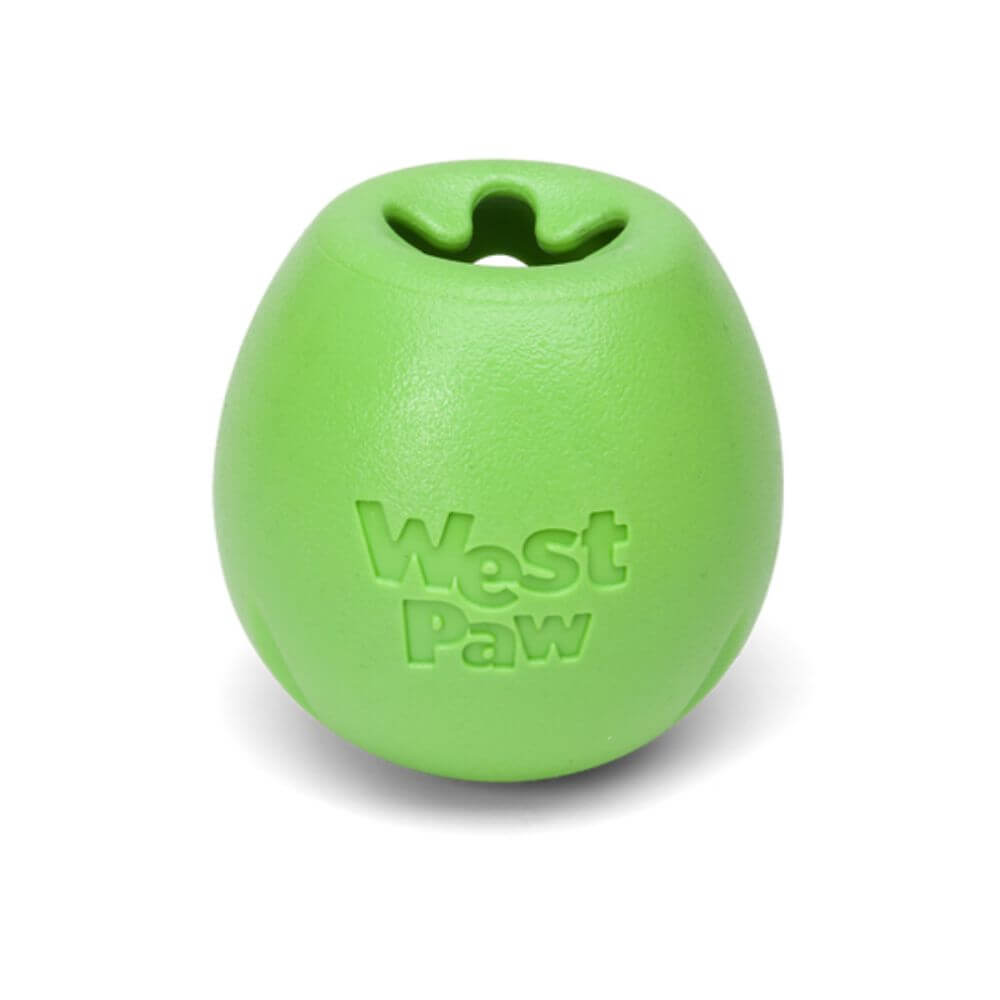 West Paw Rumbl interactive slow feeder toy, a durable, non-toxic enrichment device for preventing bloat and speed eating in dogs | Bonza Dog Treats