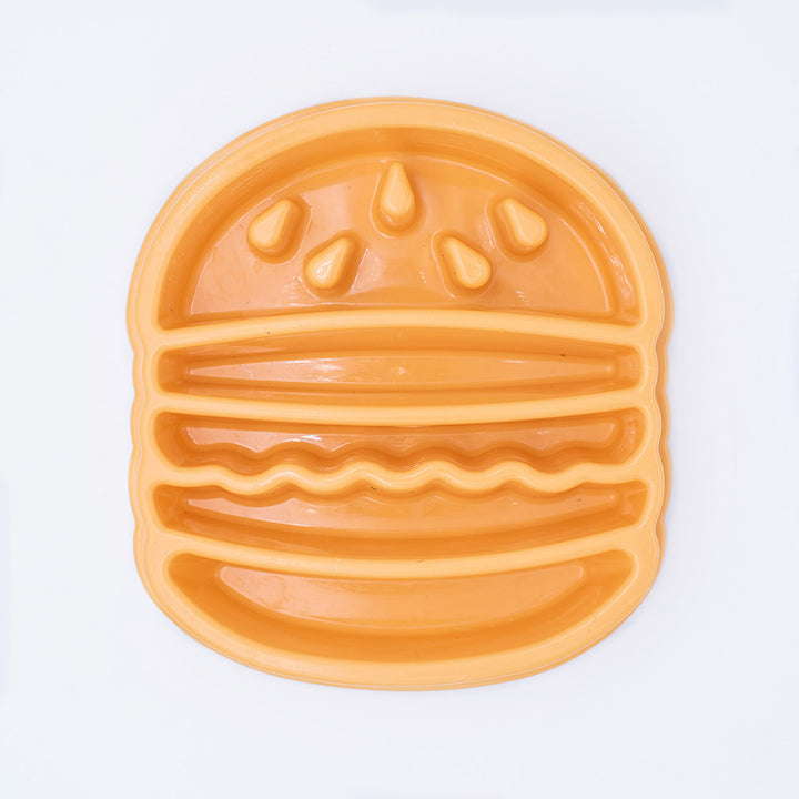 Zippy Paws Happy Bowl Hamburger Slow Feeder Orange
