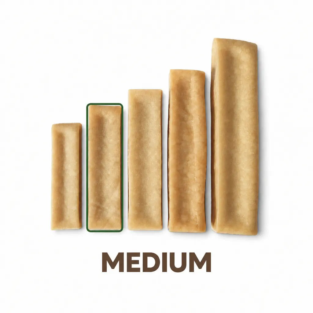 medium himalayan chew size comparisonj