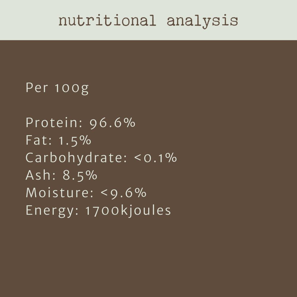 nutritional analysis shark skin strips | bonza dog treats