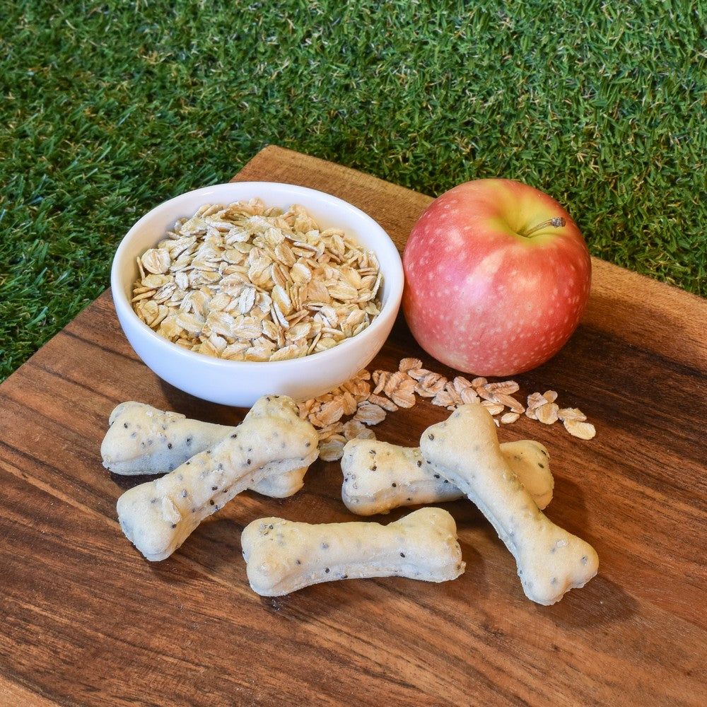 apple & oat hand made gourmet australian dog treat biscuits