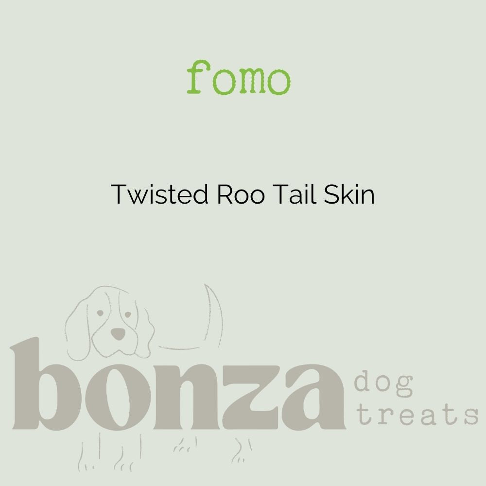 FOMO TWISTED ROO TAIL SKIN DOG TREAT BONZA DOG TREATS