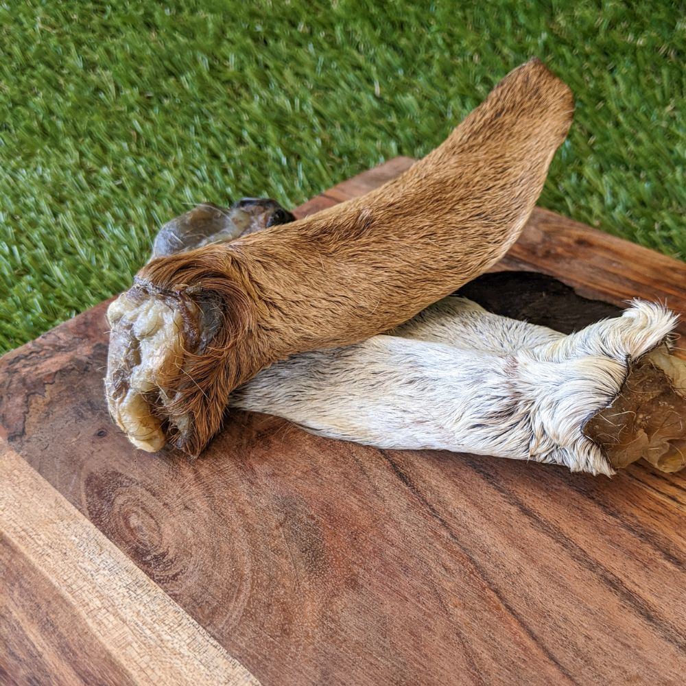 Goat ears with fur dehydrated treat Bonza Dog Treats