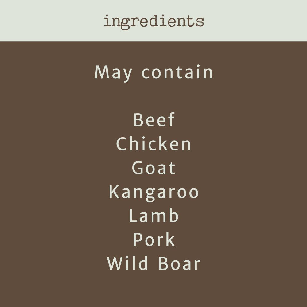 ingredients bush tucker bonza dog treats