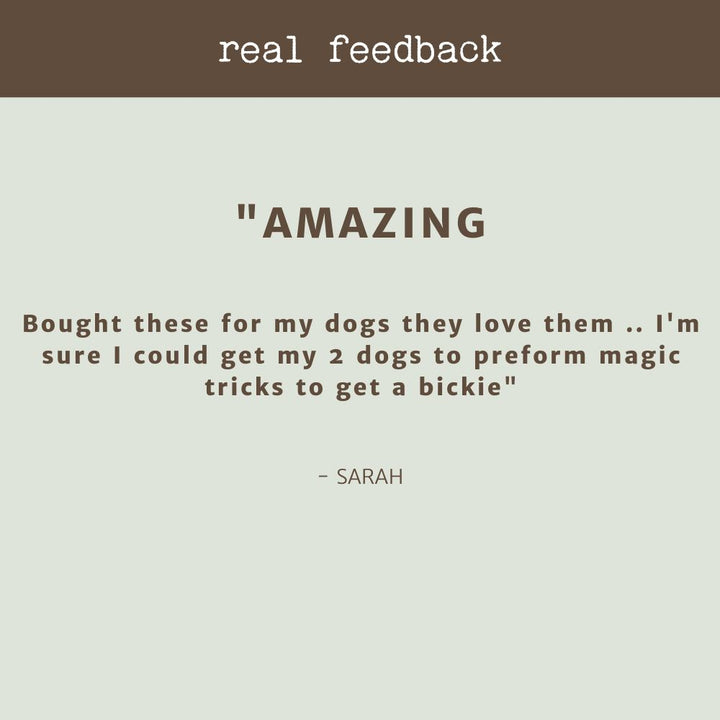 product review testimonial gourmet biscuit variety pack bonza dog treats