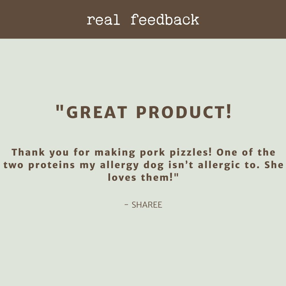 product review testimonial pork pizzle piggy willies bonza dog treats