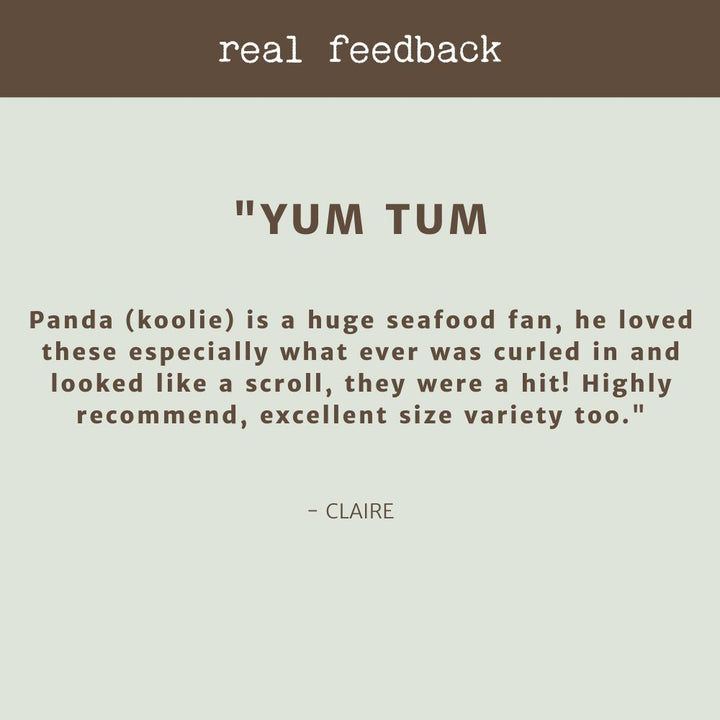 product review testimonial taste of the ocean variety pack bonza dog treats