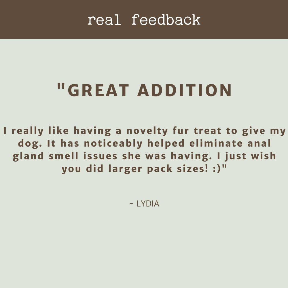 product review testimonial wild boar ears with fur bonza dog treats